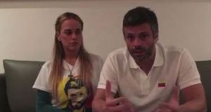 Lilian Tintori and Leopoldo Lopez in their home. (archives)