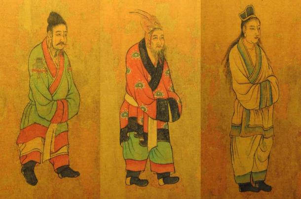 Tang dynasty painting of envoys from the Three Kingdoms of Korea: Baekje, Goguryeo, and Silla. (Public domain)