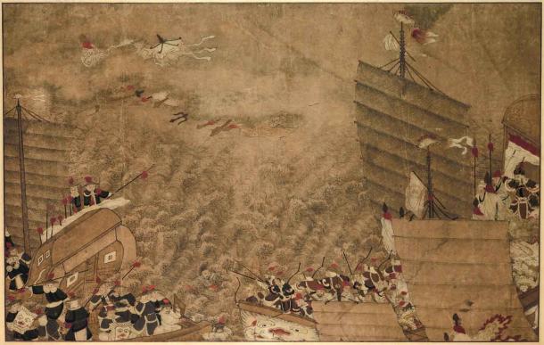 A sea battle between Japanese pirates and the Chinese in the Tang period. Jang Bogo trained in China's Shandong Province in this period and then did battle with the same pirates from his base on Wando Island, South Korea. (Rijksmuseum / Public domain)