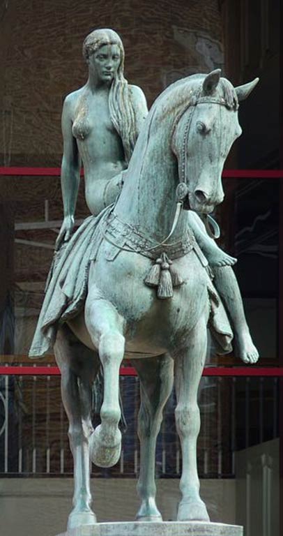 Lady Godiva statue at Broadgate, Coventry in October 2011.
