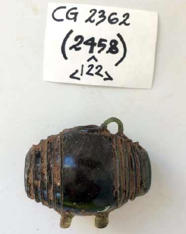 A Roman glass vessel was one of the many items unearthed at the site. (Albion Archaeology)