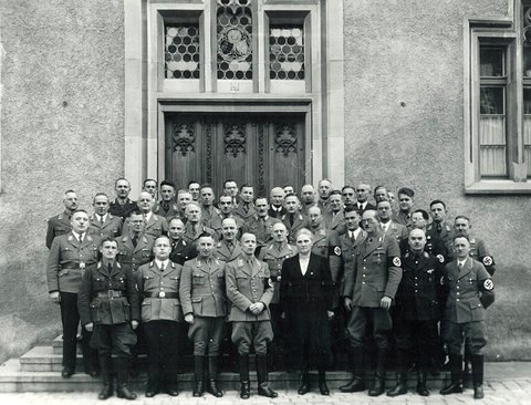 nazi officials in front of the ravensburg town hall in 1938, source haus der stadtgeschichte ravensburg