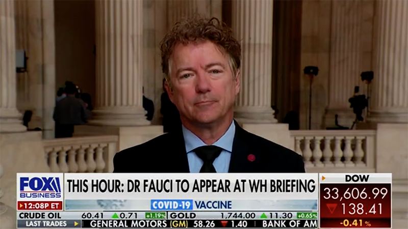 rand paul demands 'petty tyrant' fauci be ‘removed from tv for fear mongering’
