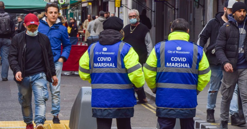 uk hiring covid marshals to patrol streets until 2023 despite lockdown restrictions supposedly ending in june