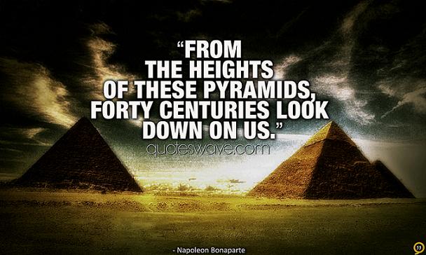 from the heights of these pyramids