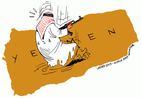 Saudi quagmire in Yemen - Cartoon [Latuff/MiddleEastMonitor]
