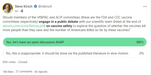 the public wants a debate on vaccine safety