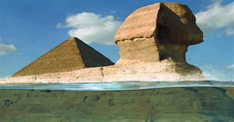 fossil suggests the great pyramids and the sphinx were once submerged under water