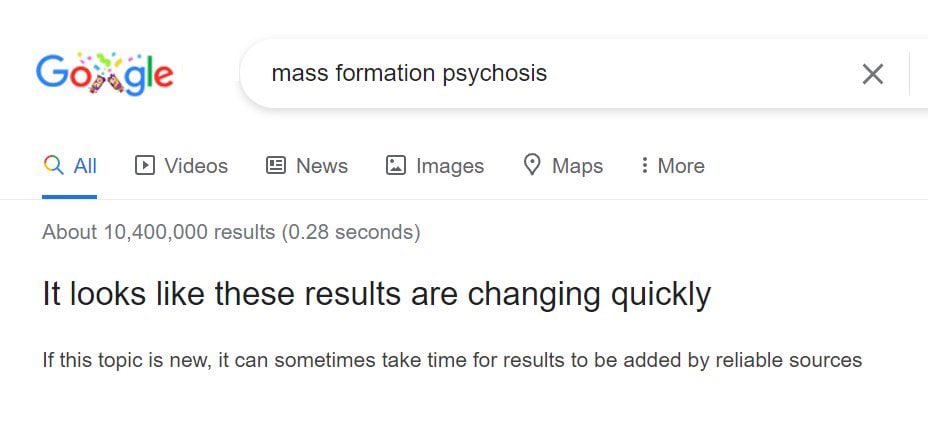 google censors banns mass formation psychosis