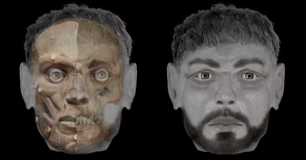 The facial reconstruction of the Cittiglio murder victim, who was killed sometime between the 11th and the 13th centuries. Source: Stefano Ricci/University of Siena