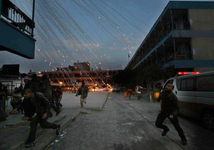 Israel bombing Palestinian schools with white phosphorous