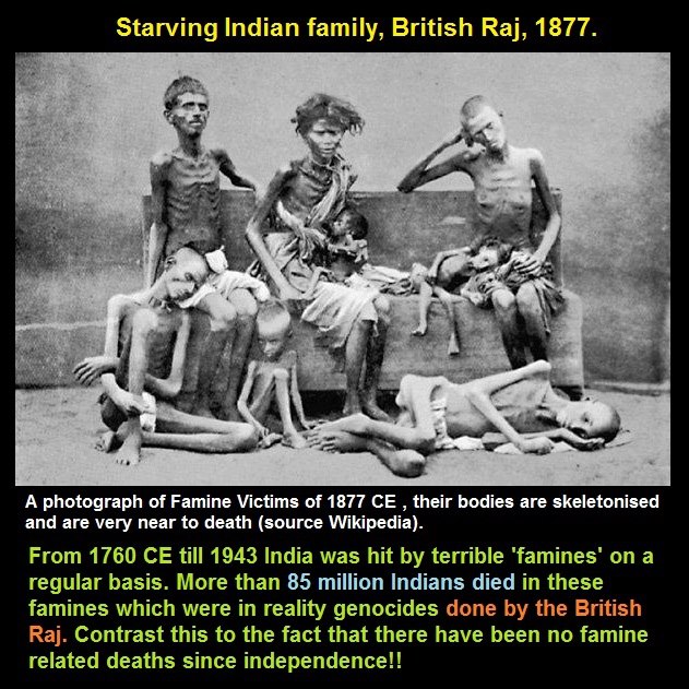 Starving Indian family, British Raj, 187