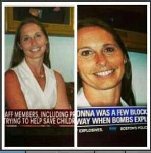 Whoa! Government is slipping up! This lady supposedly died in the elementary school shooting & apparently died again in the bombing at Boston. They have to be smarter than this, right?
