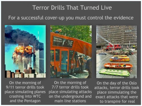 terror drills before false flag attacks
