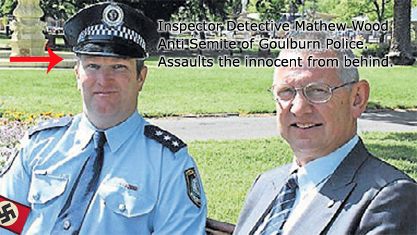 Goulburn Police detective Mathew Wood anti semite nazi