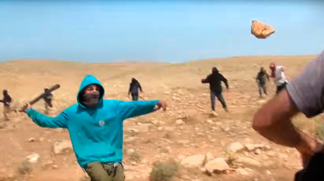 Israeli settlers attack activists and Palestinian shepherds © guybo111