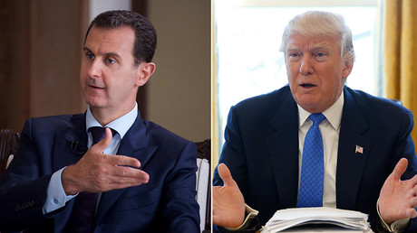 Syria's President Bashar al-Assad (L) and US President Donald Trump © Reuters