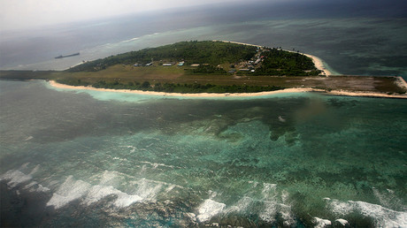 Thitu Island, part of the disputed Spratly group of islands, in the South China Sea © AFP