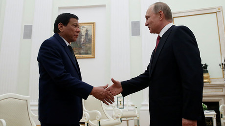 Russian President Vladimir Putin and  Philippine President Duterte, Moscow, May 23, 2017. © Maxim Shemetov