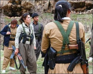 Militants from the Komala Party of Iranian Kurdistan. Photo courtesy The Guardian (archives)