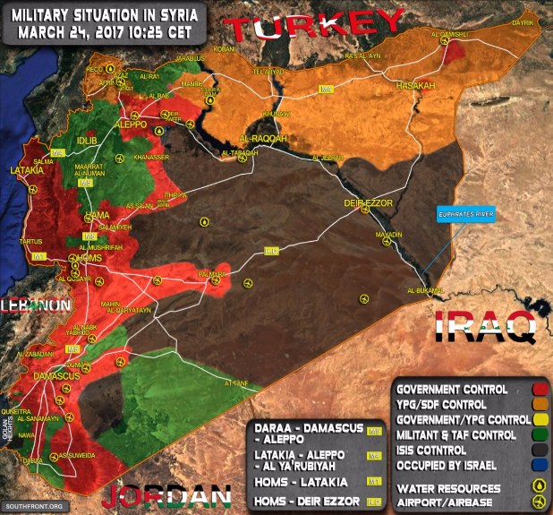 Military situation in Syria map