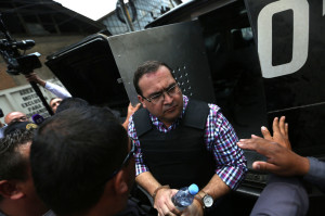 Javier Duarte, former governor of the Mexican state Veracruz, after his arrest. EPA/Esteban Biba 