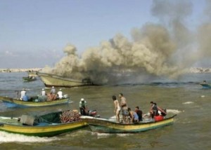 Israeli navy regularly attacks Palestinian fishermen, imposing a blockade and an illegal ban on fishing. File - Palinfo