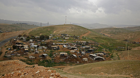 Palestinian Bedouin village of Khan al-Ahmar, in the Israeli-occupied West Bank. © Abbas Momani