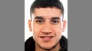 A handout picture released by the Catalan regional police "Mossos D'Esquadra" on August 18, 2017 shows Younes Abouyaaqoub, one of the suspects of the Barcelona and Cambrils attacks. 