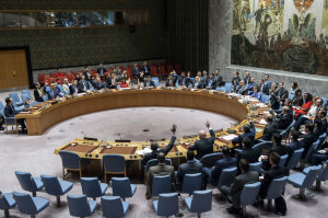 The UN Security Council unanimously adopts a resolution on non-proliferation of nuclear weapons and the intercontinental ballistic missile programme (ICBM) by the Democratic People's Republic of Korea (DPRK). UN Photo/Kim Haughton
