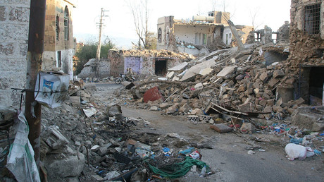 A view of destruction in a street in the southwestern city of Taiz, Yemen March 16, 2017. © Anees Mahyoub