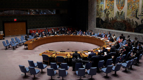 The United Nations Security Council sits to meet on North Korea after their latest missile test, at the U.N. headquarters in New York City, U.S., August 29, 2017. © Andrew Kelly
