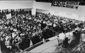 Puerto Ricans attending the Fifth Annual Youth Conference of the Pro Independence Movement in Santurce on January 21, 1967. (Claridad / El Mundo, Biblioteca Digital UPR Río Piedras)