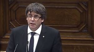 Puigdemont_Catalonia_declaring and suspending independence_Oct 2017_Spain