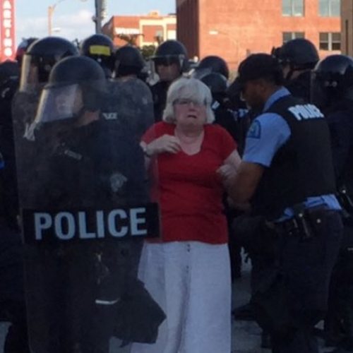 St. Louis Cops Knocked Over, Stepped On and Arrested An Elderly Woman For Protesting Stockley Ruling
