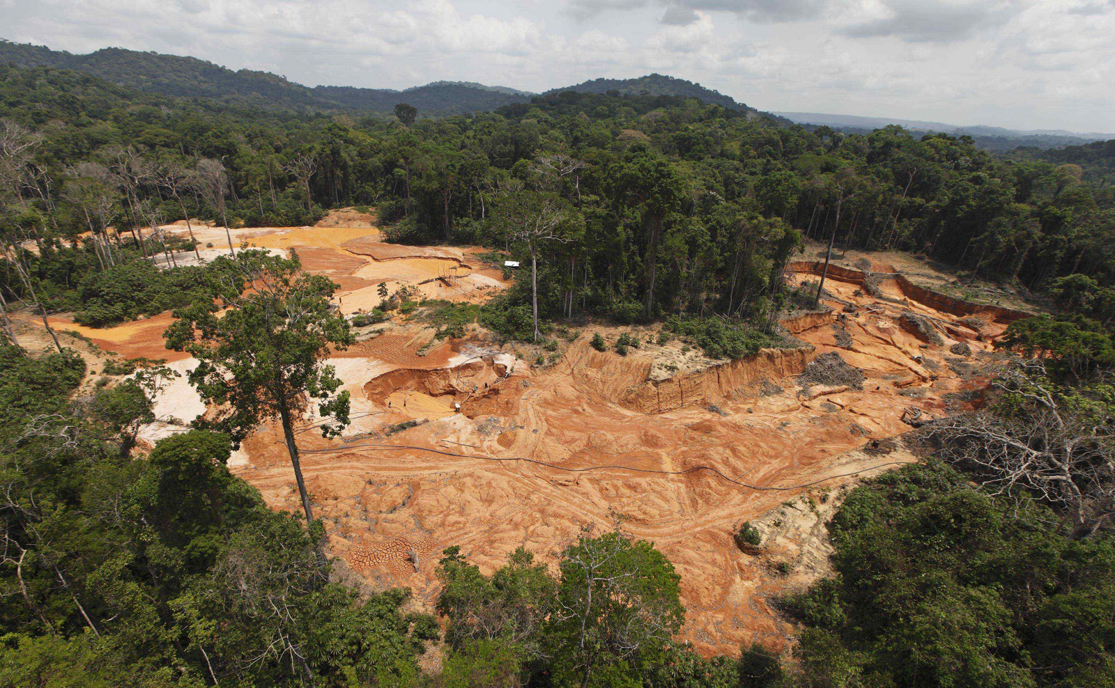 A gold mine is seen in a national park forest near Novo Progresso in Brazil's northern state of Para. (AP/Andre Penner)