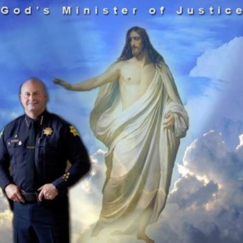 Cop: “The `Policeman’ is sent by God to help you”