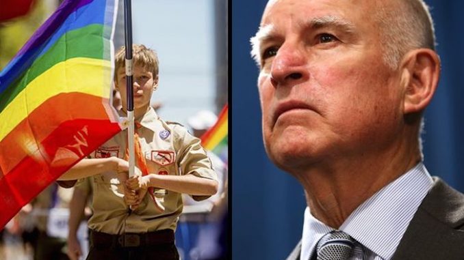 California governor Jerry Brown to force schools to teach young kids about gay sex
