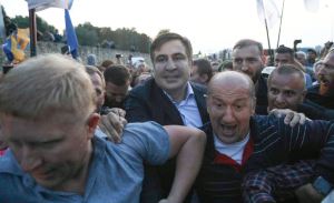 Saakashvili re-entering Ukraine September 2017 (archives)