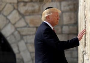 Trump during his May 2017 visit to Israel