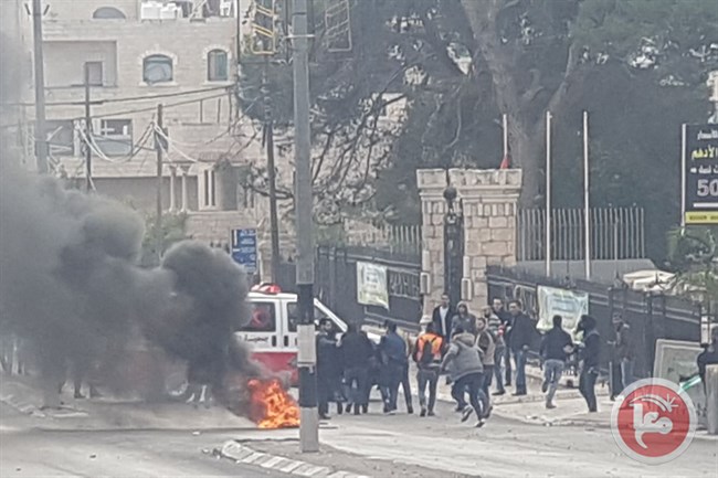 Clashes between Palestinian protesters and IOF in West Bank
