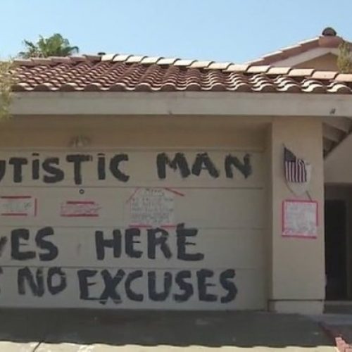 Mom Paints Sign On Garage Door To Ensure Cops Don’t Shoot Her Autistic Son