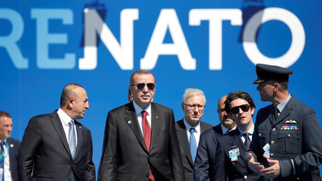 Turkish President Recep Tayyip Erdogan arrives to NATO Summit in Brussels, Belgium, May 25, 2017. © Christian Hartmann