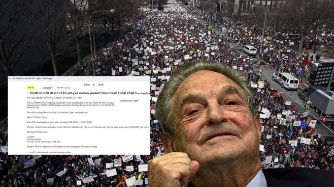 March for our Lives protestors paid 300 dollars by Soros organizers