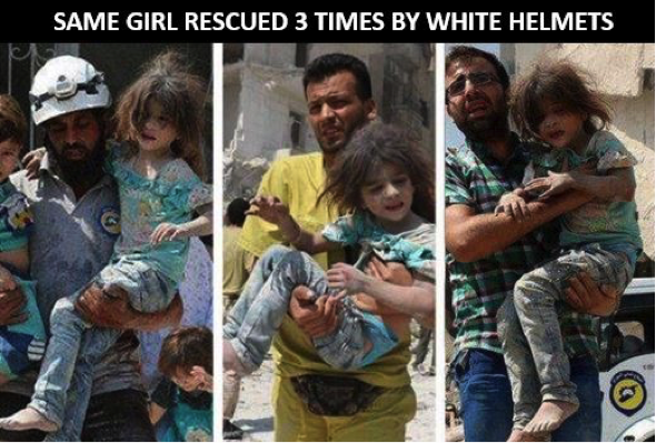 Same girl rescued 3 times by the white helmets