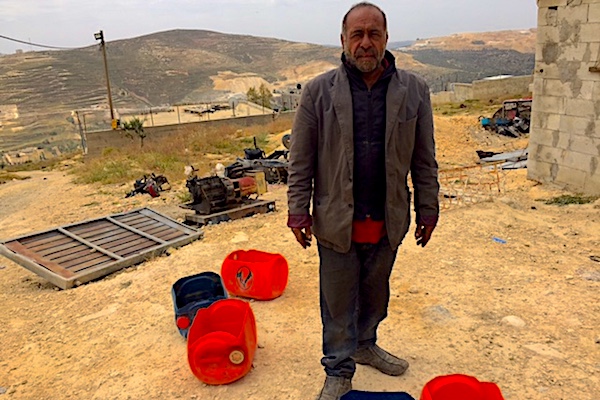 Samir, who lives on the outskirts of the West Bank village Urif, has been repeatedly attacked by settlements from the nearby outposts. (Edo Konrad)