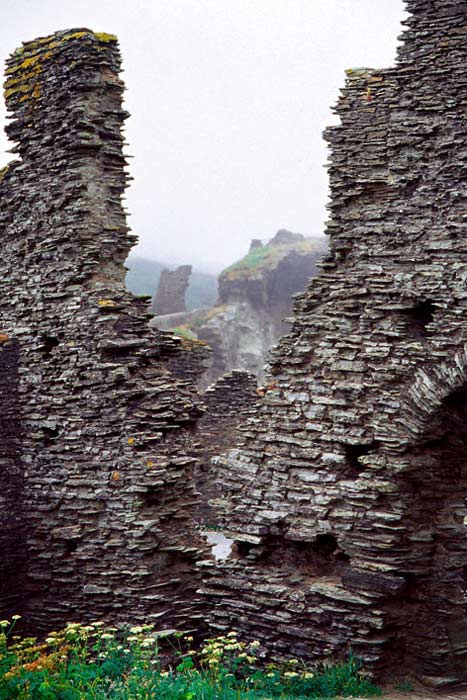 Ruins at Tintagel, England. 
