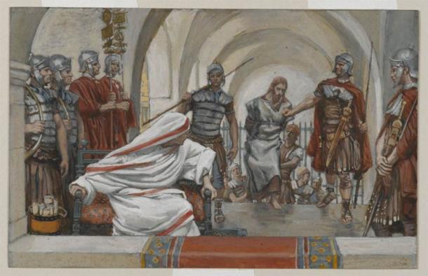 Jesus being taken from Herod to Pilate to be crucified. (James Tissot / Public domain)