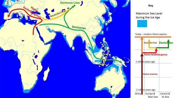 The spread and evolution of Denisovans (John D. Croft / CC BY-SA 3.0)