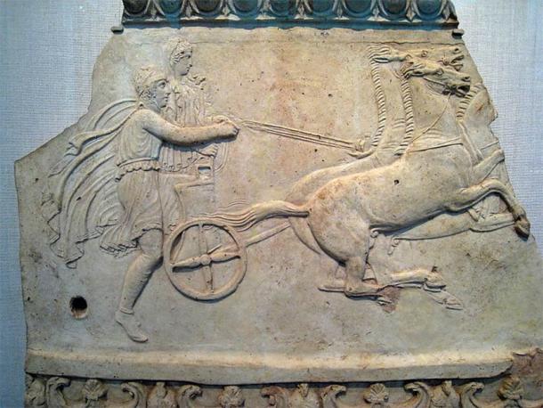 Only wealthy members of the Greek elite could afford to compete in ancient Greek chariot racing. (Public domain)